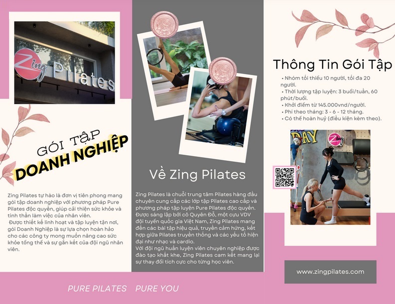 Gói Tập Doanh Nghiệp Tại Zing Pilates